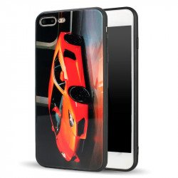 iPhone 8 Plus / 7 Plus Design Tempered Glass Hybrid Case (Race Car)